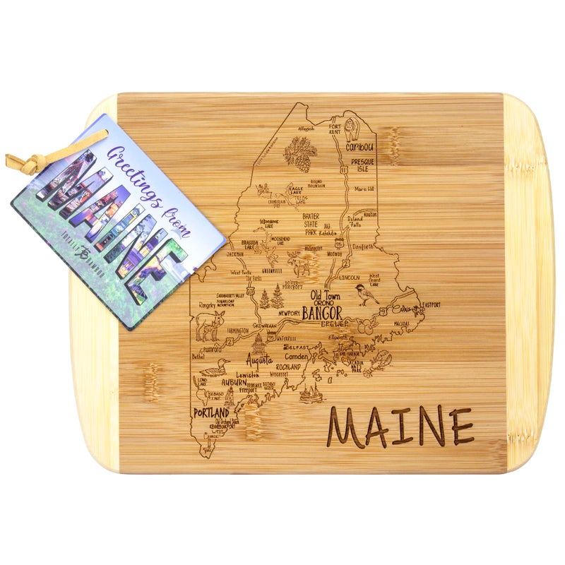 Totally Bamboo A Slice of Life Maine State Serving and Cutting Board, 11" x 8.75" - Image 5